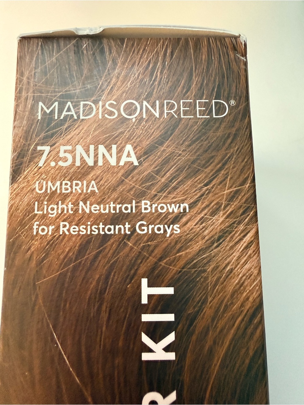 Madison Cream White and Blue Hair Color Kit Box 7.5 NNA